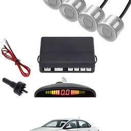 maties 4Parking Sensor Increased Safety For Passengers Silver-288 Universal Car Reverse Silver Parking Sensor With LED Display ,Buzzer-288 Parking Sensor-picture-12