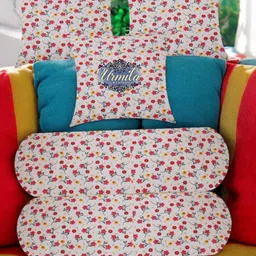 urmila creation Microfibre Bolster Pack of 5 Floral 2 Bolster 3 Cushion-picture-10