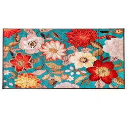 athom living Multicolor Floral Nylon 5 x 7 Feet Machine Made Carpet image 2