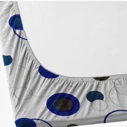 tiwanshi 350 TC Cotton Double Self Design Fitted (Elastic) Bedsheet image 2