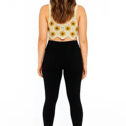 empracee Women Comfort Fit Black Cotton Blend Trousers image 2
