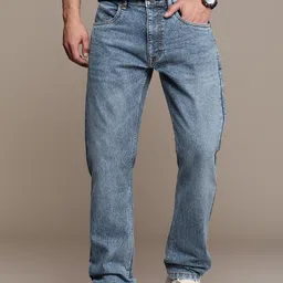 wrogn Men Regular Mid Rise Blue Jeans-picture-16