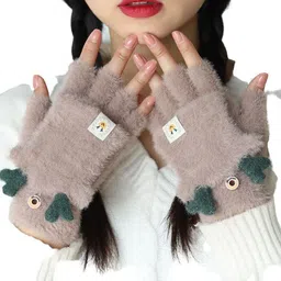fashionio Solid Winter Women Gloves-picture-11