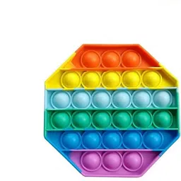 squaro online store Pop It Fidget Toys Push Pop Bubble Fidget Sensory Toy Autism Special Needs Silicone Stress Relief Toy Great Fidget Toy Sensory Toys Novelty Gifts for Girls Boys Kids Adults (Hexagon, Color Send As Per Available, Pack of 1 )-picture-18
