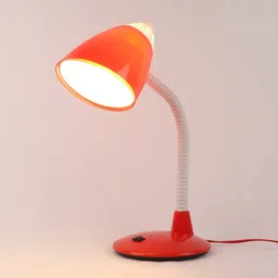 Red Pvc Shade Study Lamp With Red Base By Beverly Studio image 3