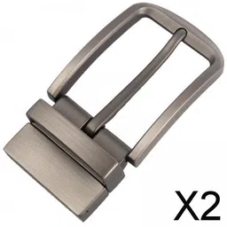 club bollywood Club Bollywood® 2xFashion Metal Belt Buckle for Leather Strap Single Prong Belt Accessories Matte Silver|Clothing Shoes & Accessories | Mens Accessories | Belt Buckles image 2