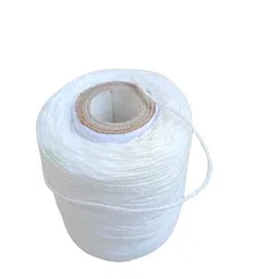 Hookcart 50 Gram Cotton Yarn Thread Roll Unbreakable for Flower Garland Making and Other Crafts, White, Pack of 3 image 3