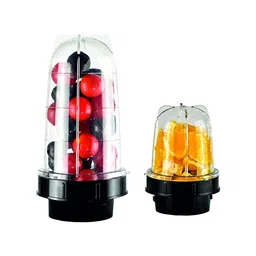 MEXICAN Set of 3 Juicer Jar ABS Plastic Capacity Mixer Juicer Jar (2500ML,300ML,500 ml)-Color Blue Black image 3