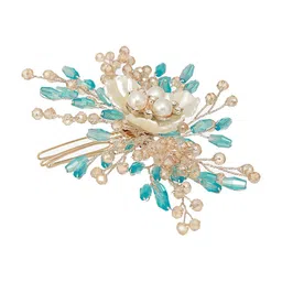 Saraf RS Jewellery Embellished Comb Pin image 3