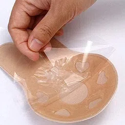 h o g enterprise Women Push Up Bras for Self Adhesive Silicone Strapless Invisible Bra Reusable Sticky Breast Lift Up Tape Rabbit Bra Pads Multicolor image 3