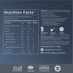 Nutrabay Gold Micronised Creatine Monohydrate,  Cola  0.55 lb  image 4