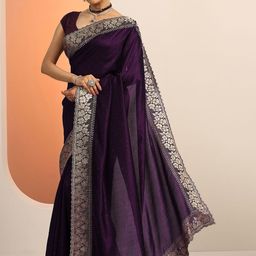 Libas Embellished Beads and Stones Saree With Unstitched Blouse Piece-picture-18