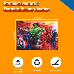 PRAKARTIK 4-Pcs Red & Green Digital Printed Table Placemats image 5