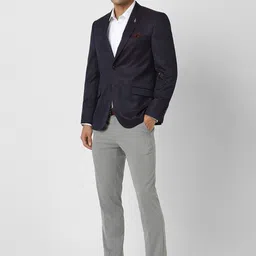 Van Heusen Printed Notched Lapel Collar Slim-Fit Single Breasted Blazer image 4