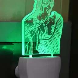 1ST TIME White & Transparent 3D Illusion LED Plug Night Lamps image 5