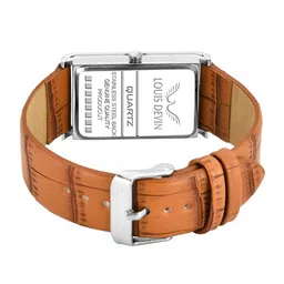 LOUIS DEVIN Men Brass Dial & Bracelet Style Straps Analogue Watch LD-WT052-SLV-BRW image 2