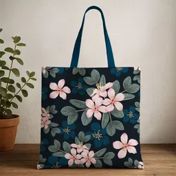 The Purple Tree Printed Shopper Tote Bag with Applique-picture-34