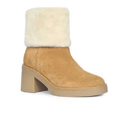 Saint G Women Block-Heeled Leather Ankle Length Boots-image-85