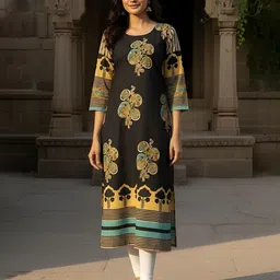 OEQUAL Women Floral Printed Kurta-picture-40