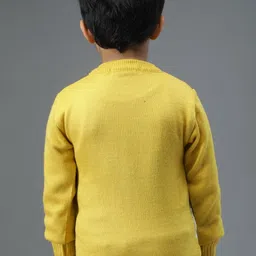 TRENDY WORLD Boys Yellow Colourblocked Wool Sweaters image 3