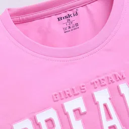 Biskid Pink Printed Cotton Tops image 2