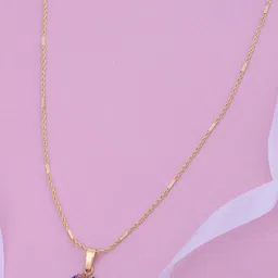 Ramdev Art Fashion Jwellery Gold-Plated Stone-Studded Pendant with Chain-picture-23