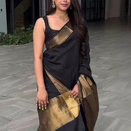 BAFNA MENS WEAR Zari Art silk Saree image 2