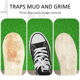 Kuber Industries Green Water Absorbing Door Mat image 3