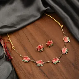 Anvik Gold-Plated Necklace And Earrings-image-90