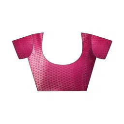 SANISA Woven Design Zari Poly Georgette Handloom Saree image 4