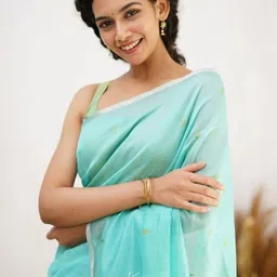 G R K Fashion Textile Woven Design Linen Blend Saree image 2