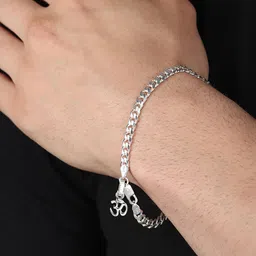 Metronaut Sterling Silver Om Symbol Wraparound Bracelet-picture-58