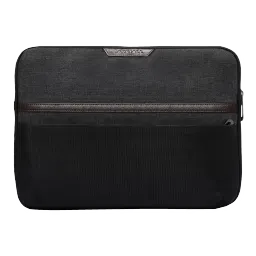 Carriall Urbane Fabric, Polyester Laptop Sleeve for 13 Inch Laptop (2 L, Water Resistant, Black/Grey)-picture-17