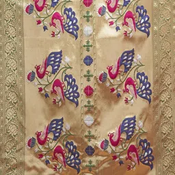 SANISA Ethnic Motifs Zari Silk Blend Handloom Saree image 4