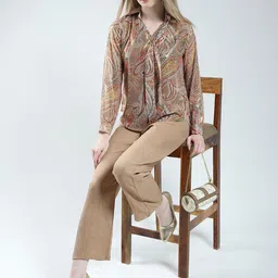 Monte Carlo Paisley Printed Collared Shirt & Trousers Co-Ord Set image 4