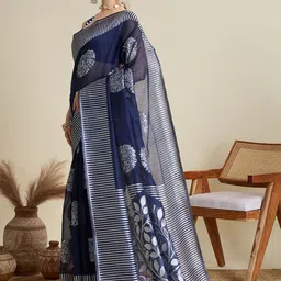 Kalista Floral Zari Silk Blend Saree image 4