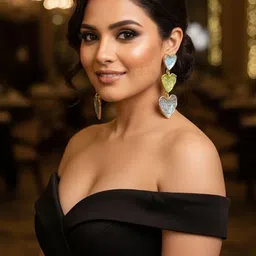 MODE & MINIMAL Heart Shaped Drop Earrings-picture-35