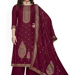 DRAVINAM Trends Floral Printed Pashmina Unstitched Dress Material-image-58