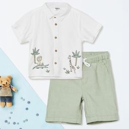 max Boys Printed Shirt with Shorts-picture-30