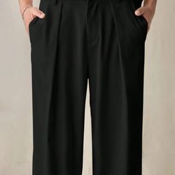 Next One Men Smart Loose Fit Easy Wash Pleated Trousers-picture-42