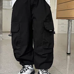 LULU & SKY Boys Loose Fit High-Rise Joggers Trousers-picture-53