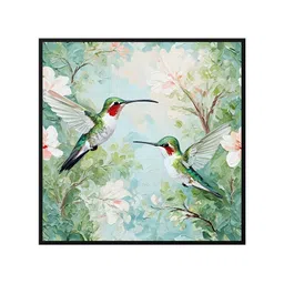 DECOR DADDY Green Single Piece Canvas Birds and Animals Wall Paintings image 4