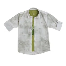 CAVIO Boys Spread Collar Roll-Up Sleeves Printed Casual Shirt image 4