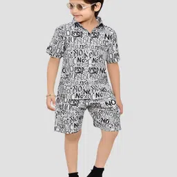 BAESD Boys Printed Short Sleeves Shirt With Shorts-image-83
