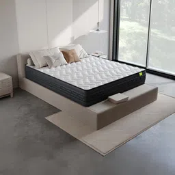 Wakeup India White & Black Quilted Riserox Luxe Comfort Pocket Spring King Mattress image 3