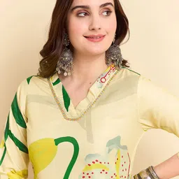 Anouk Rustic Women Floral Printed Regular Kurta with Trousers image 3