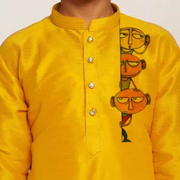 DEVOILER Boys Graphic Printed Mandarin Collar Straight Kurta image 5