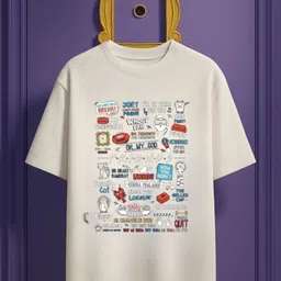 UpClothing Typography Printed Round Neck Regular Fit T-shirt image 3