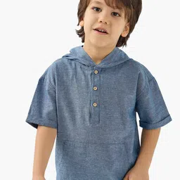 Juniors by Babyshop Boys Hood Casual Cotton Shirt-picture-40