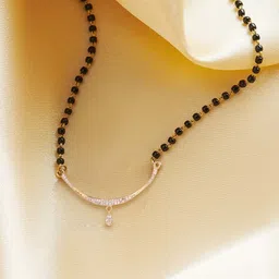 DIVASTRI Gold-Plated Brass Artificial Stones & Beads Mangalsutra-picture-17